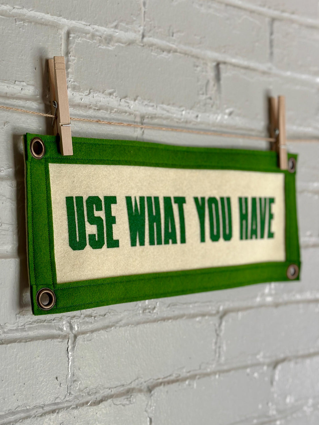 Use What You Have Wool Felt Banner | Arthur Ashe Quote | Inspirational Banner for Modern Gallery Wall