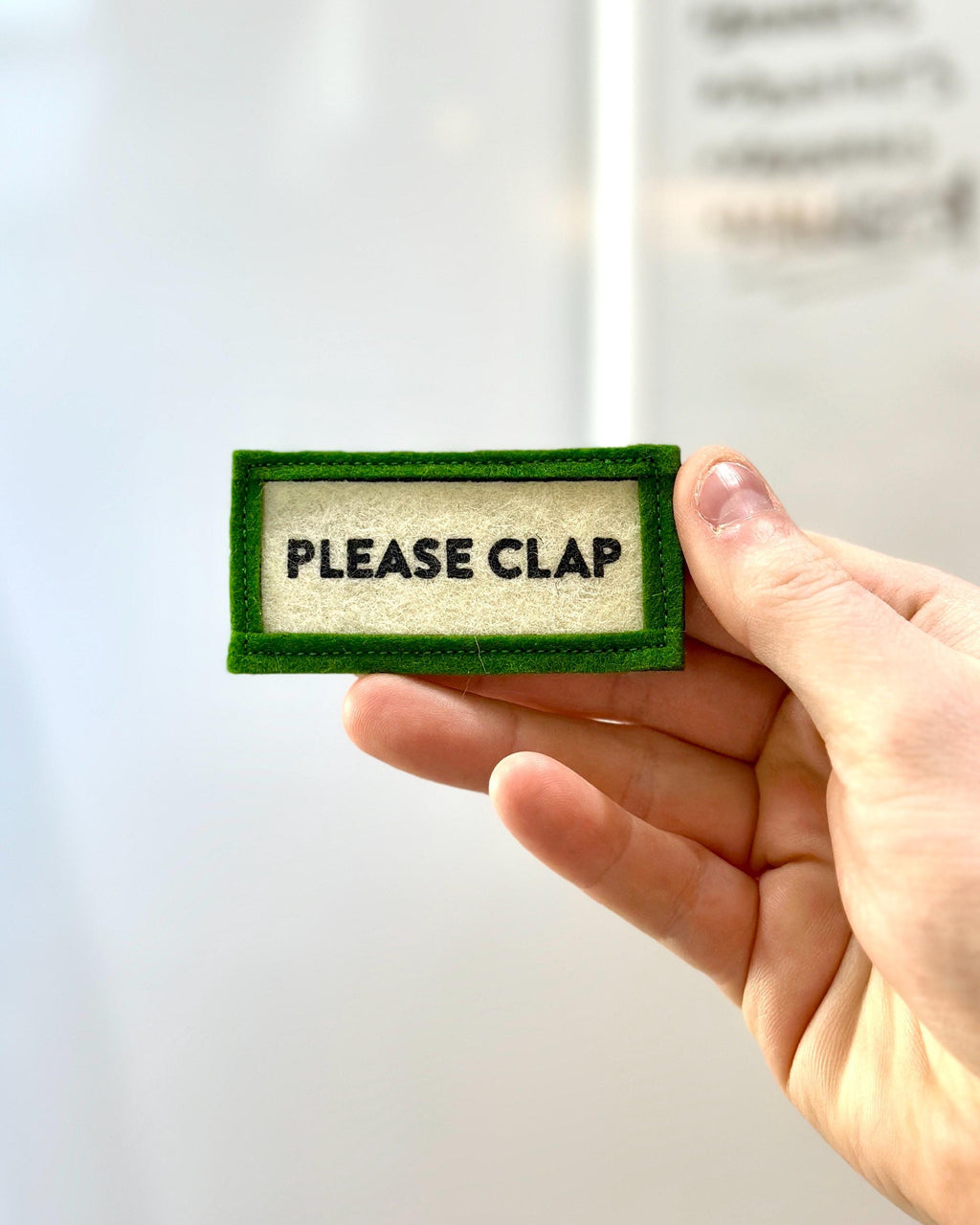 Please Clap | Mini Felt Banner | Refrigerator Magnet