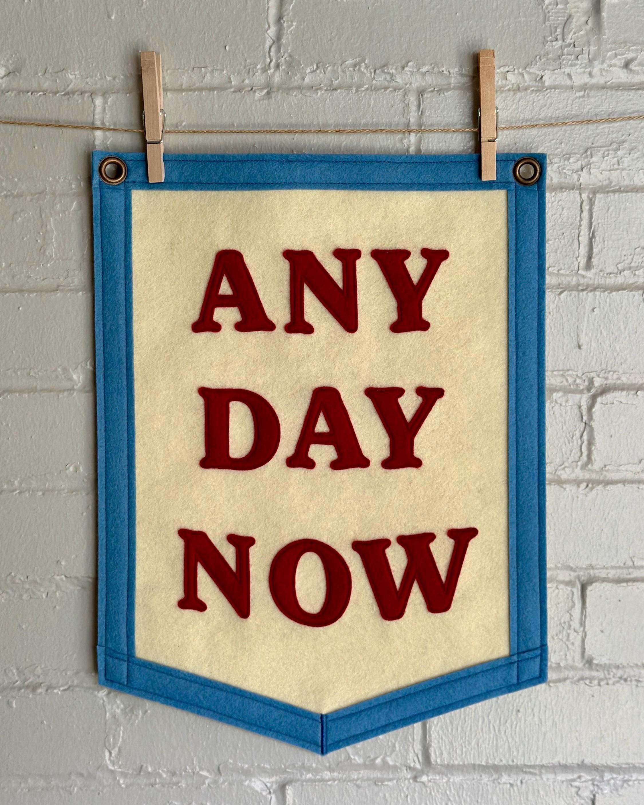 Any Day Now - Handmade Felt Appliqué Banner