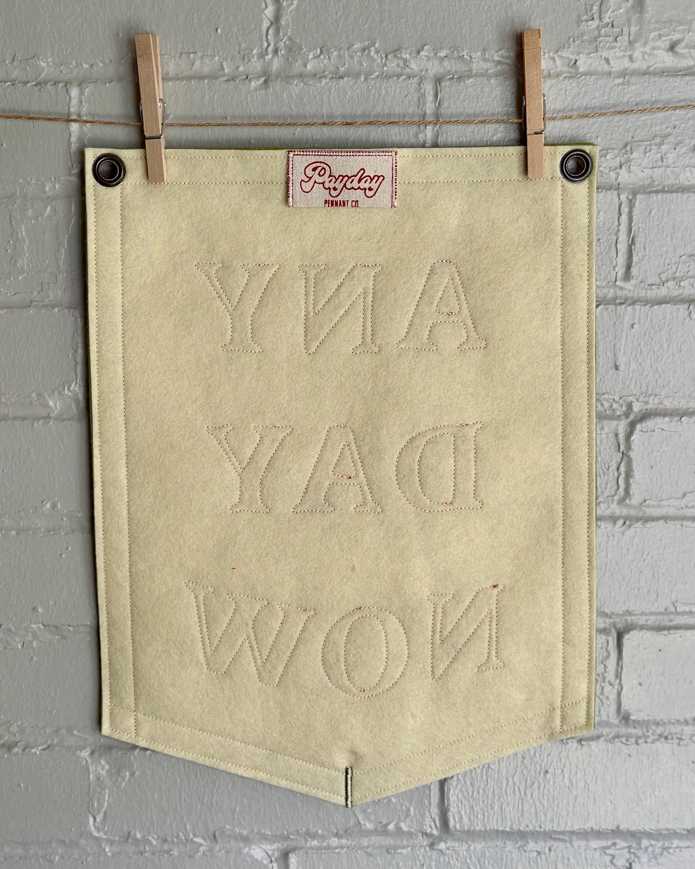 Any Day Now - Handmade Felt Appliqué Banner