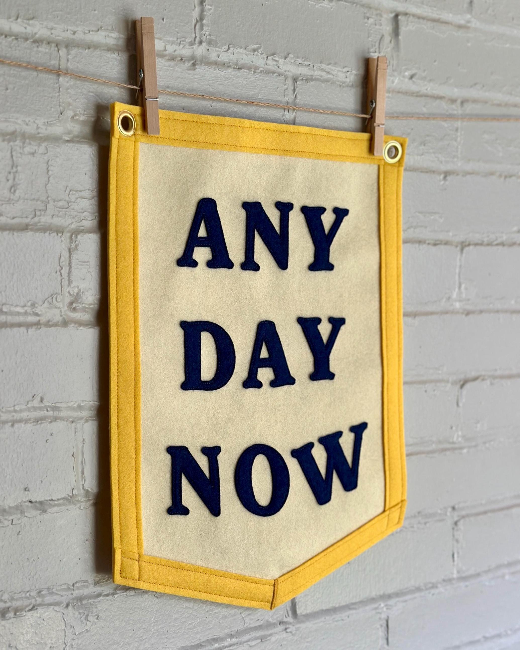 Any Day Now - Handmade Felt Appliqué Banner